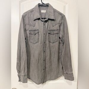 Tecovas Men’s Charcoal Button-Up Shirt MD